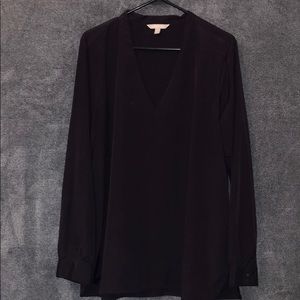 Deep Purple, Banana Republic V-Neck Blouse
